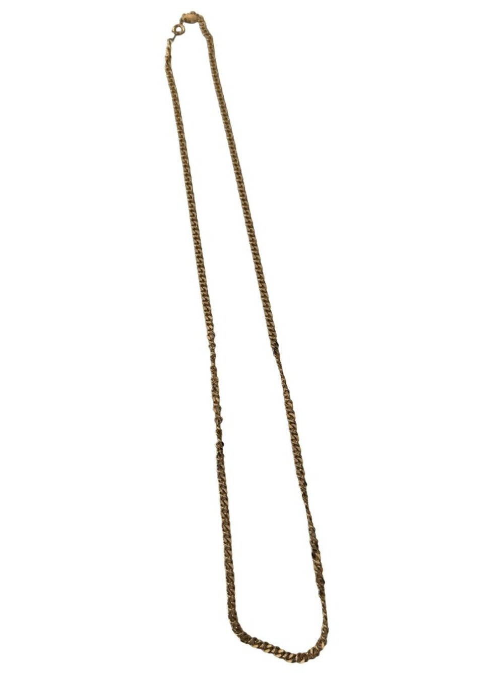 Vintage Citation Gold Tone Flat Curb Chain Necklace 23 Inch